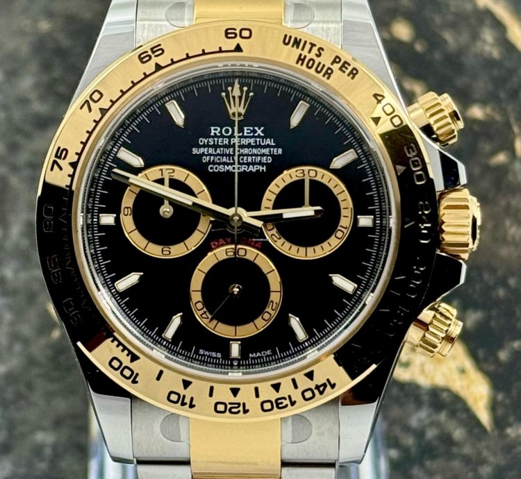Rolex Daytona New 2025 - Daytona - Black Dial - Gold Steel - 126503