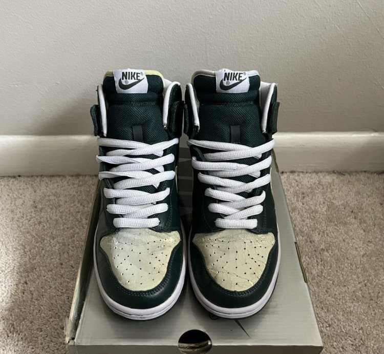 2004 Nike Sb Dunk High Pro Ghost Deep Olive Size 8 305050302