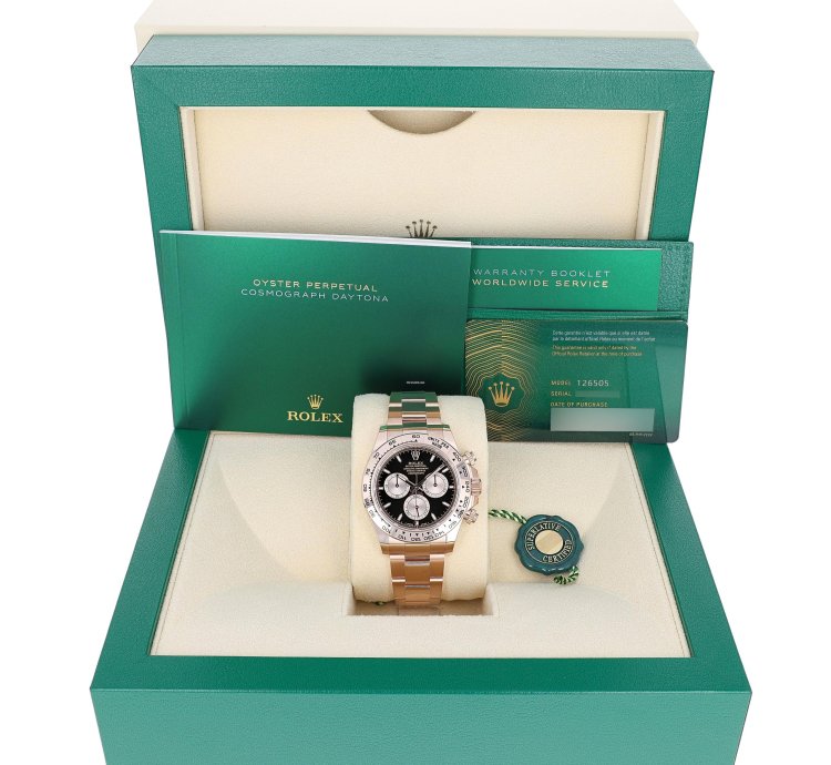 Rolex Daytona New 2025 126505 Black Pink Oyster Rose Gold 40 Mm
