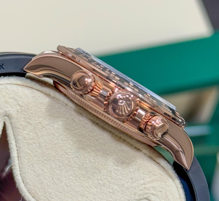 Rolex Daytona New 2025 126515ln Black Rose Gold Oysterflex 40 Mm