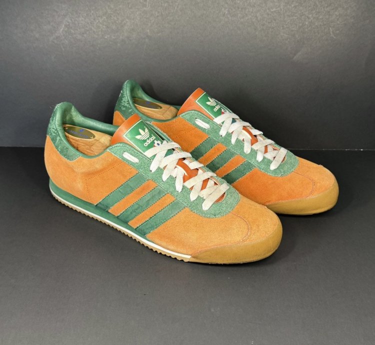 2004 Vintage Adidas Espana 82 Kick Orange Green