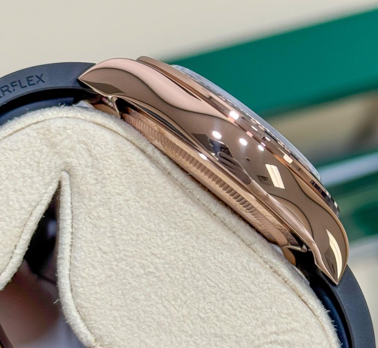 Rolex Daytona New 2025 126515ln Black Rose Gold Oysterflex 40 Mm