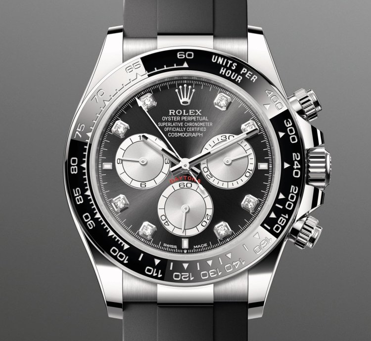 Rolex Daytona New 2025 126519ln Black Diamonds White Gold Oysterflex 40 Mm