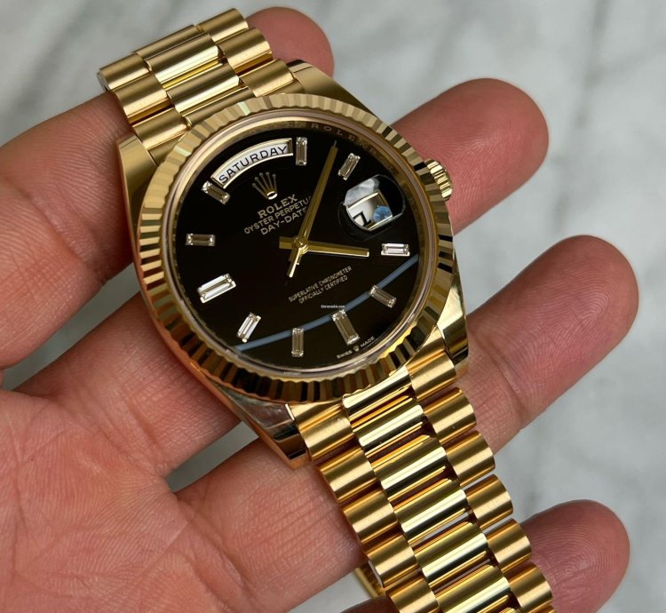 Rolex Day-date 40 Onyx Baguette Bnib 2025