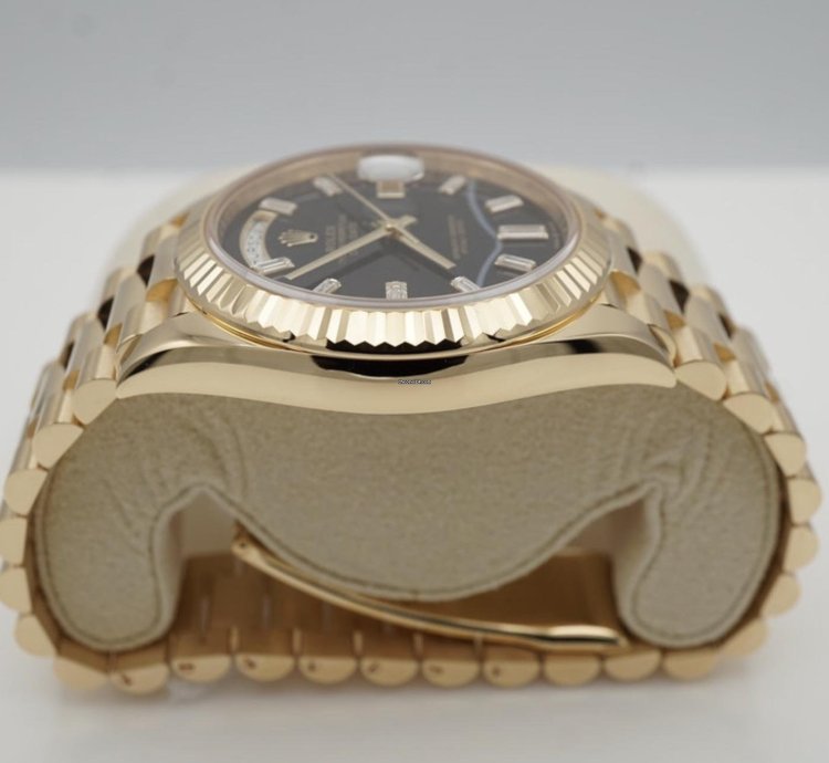 Rolex Day-date 40 Onyx Baguette Neu 2024 Full Set