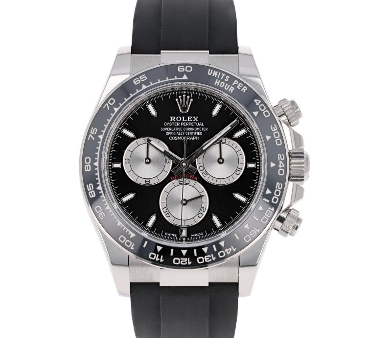 Rolex Daytona New 2025 126519ln Black White Gold Oysterflex 40 Mm