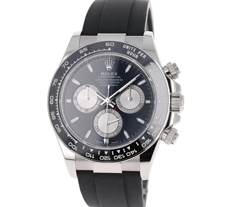 Rolex Daytona New 2025 126519ln Black White Gold Oysterflex 40 Mm