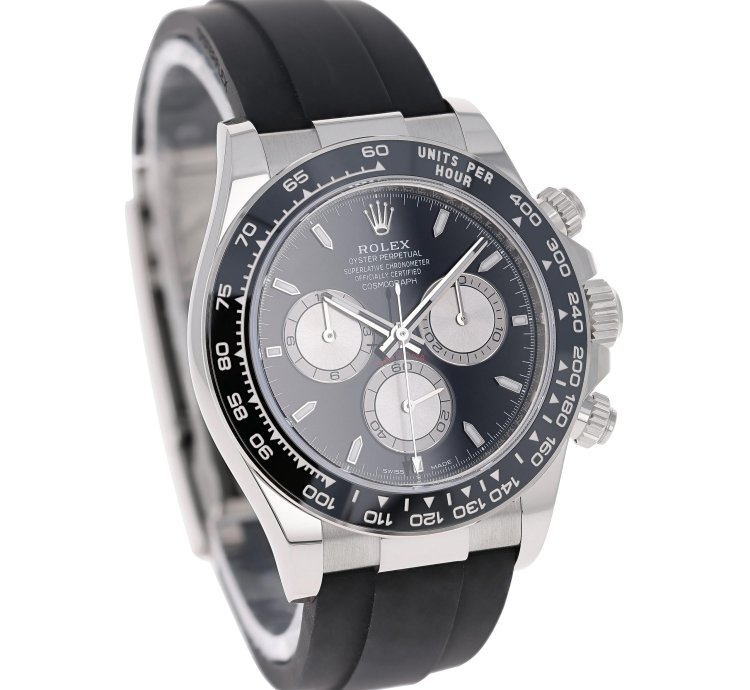 Rolex Daytona New 2025 126519ln Black White Gold Oysterflex 40 Mm