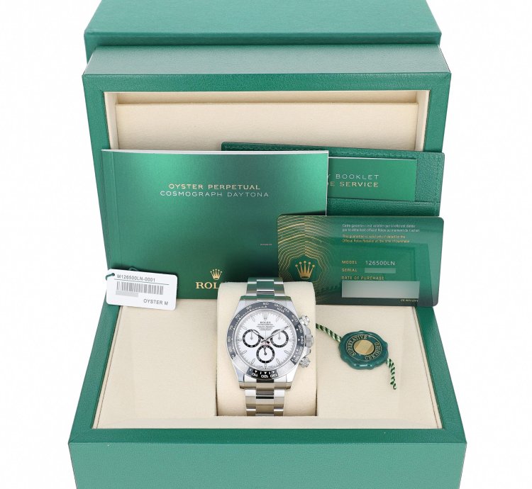 Rolex Daytona New 2025 April 126500ln White Panda Oyster Steel 40 Mm