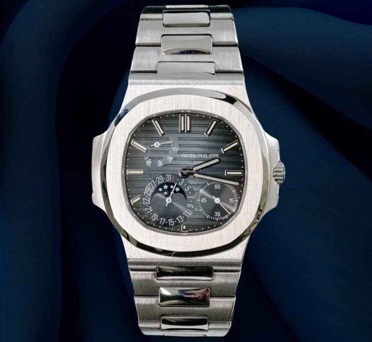 Patek Philippe Nautilus Moonphase Steel Blue Dial