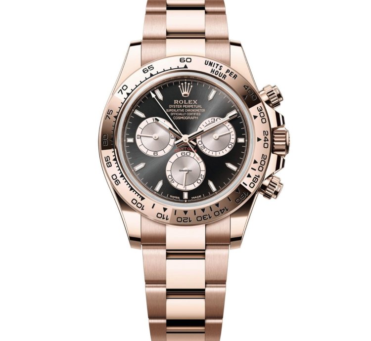 Rolex Daytona New 2025 Black Dial Sundust Subdial Rose Gold Case Oyster Bracelet