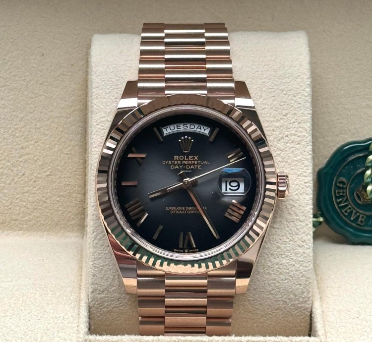 Rolex Day-date 40 Oscars Slate Grey Ombre 2025 Neu Everose Full Set