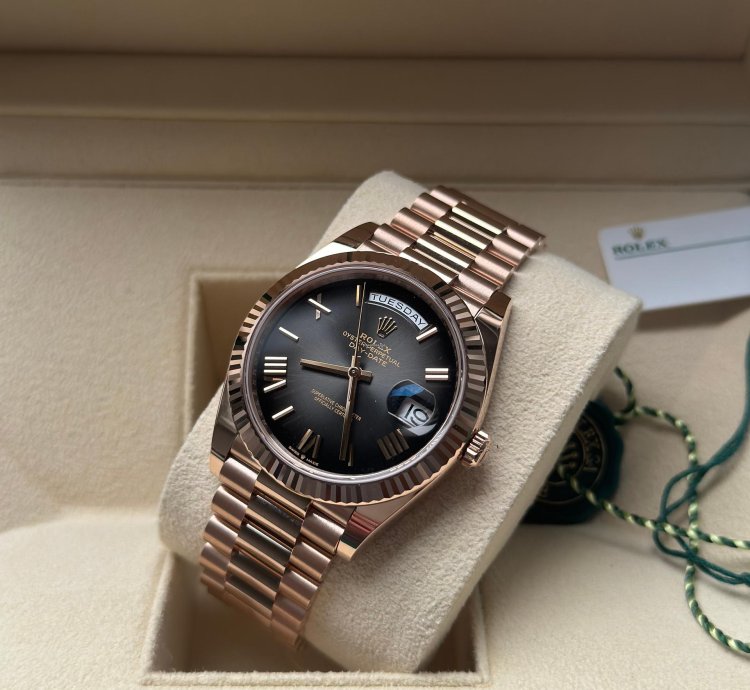 Rolex Day-date 40 Oscars Slate Grey Ombre 2025 Neu Everose Full Set