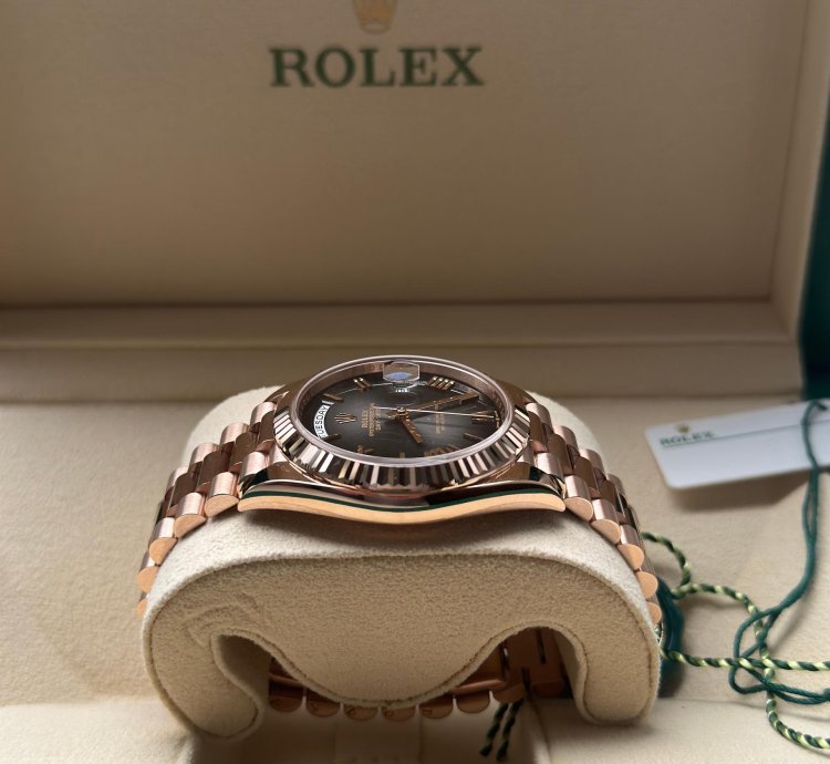 Rolex Day-date 40 Oscars Slate Grey Ombre 2025 Neu Everose Full Set