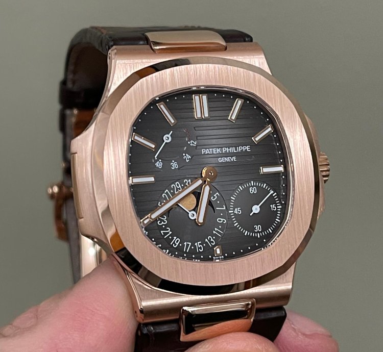 Patek Philippe Nautilus Oro Rosa Rose Gold Moonphases Fasi Luna