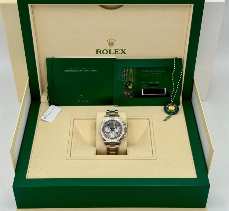 Rolex Daytona New 2025 Cosmograph Daytona 40mm 126579rbr White Gold Mother Of Pearl Diamond Dial