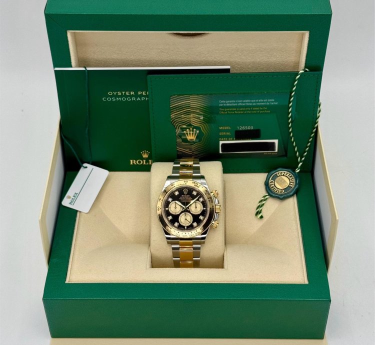 Rolex Daytona New 2025 Daytona 40mm 126503 Two-tone Black Diamond Dial