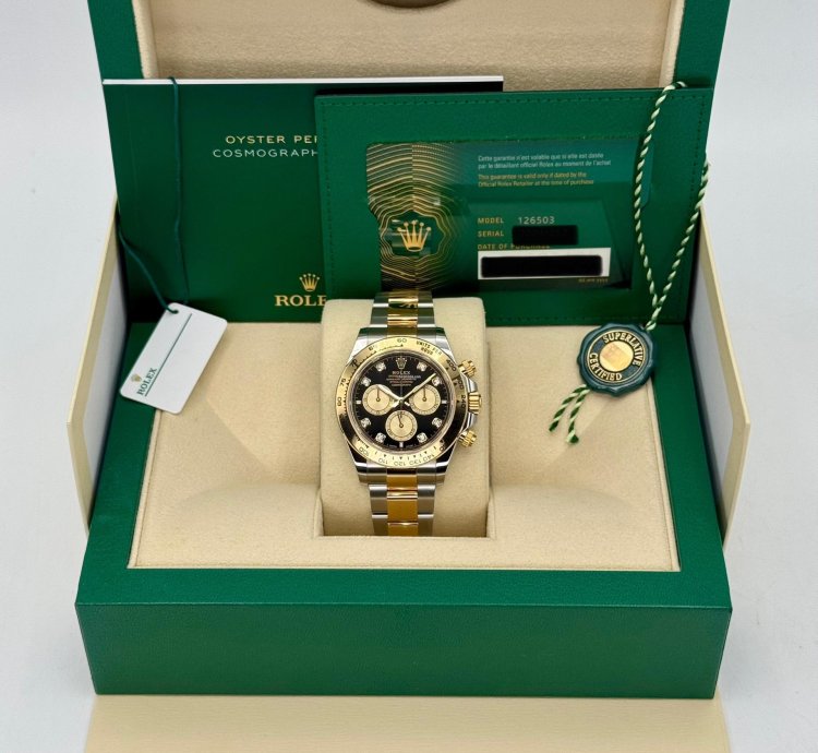 Rolex Daytona New 2025 Daytona 40mm 126503 Two-tone Black Diamond Dial