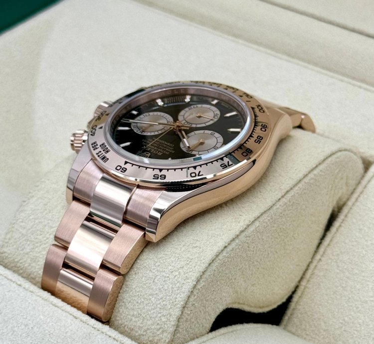 Rolex Daytona New 2025 Daytona 40mm 126505 Rose Gold Black Dial