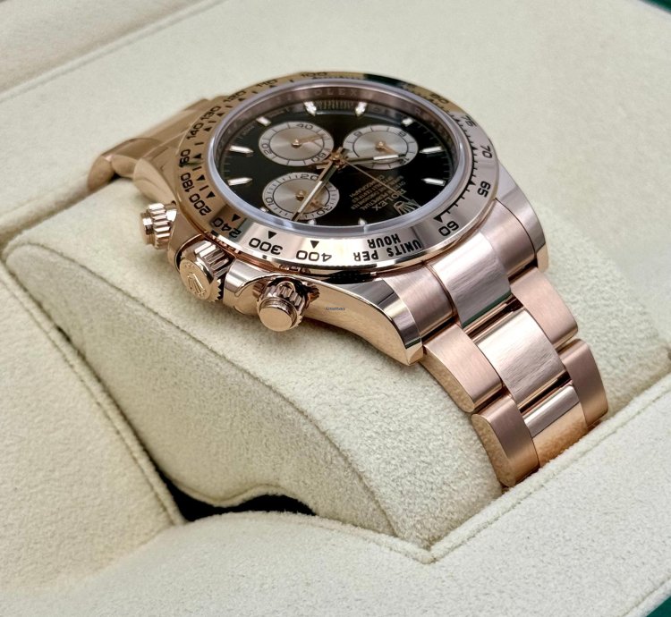 Rolex Daytona New 2025 Daytona 40mm 126505 Rose Gold Black Dial