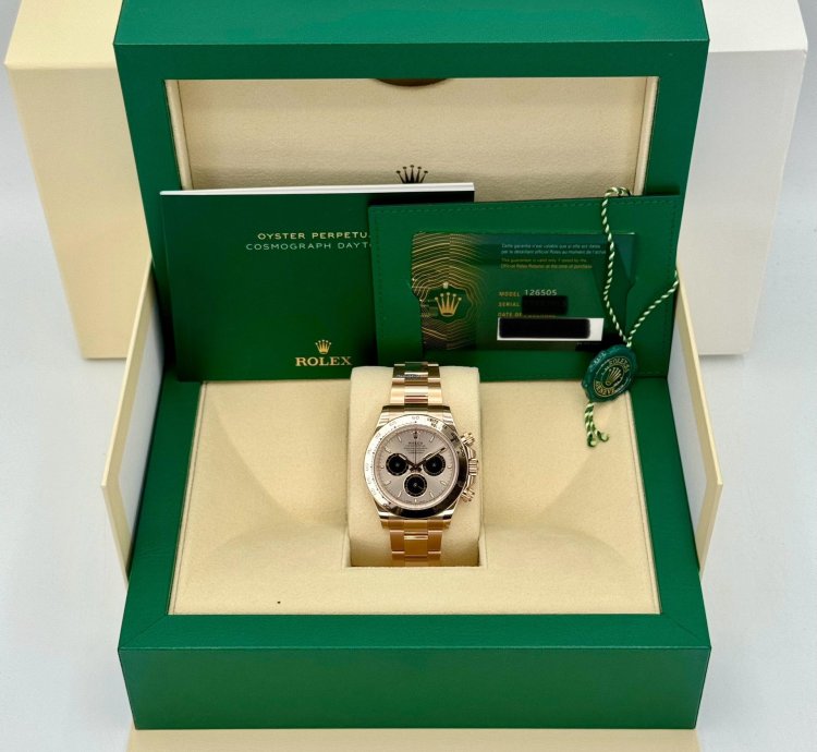 Rolex Daytona New 2025 Daytona 40mm 126505 Rose Gold Sundust Dial