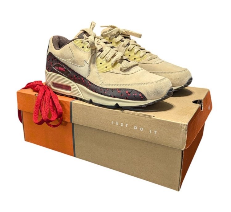 2006 Nike Air Max 90 Leather Sneakers Cherries 314455-221