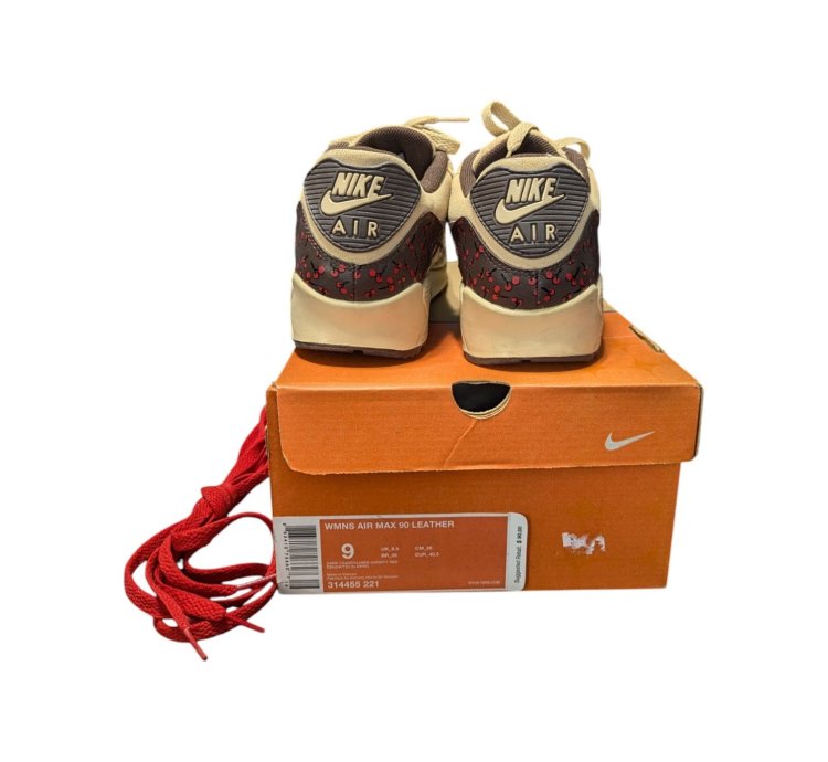 2006 Nike Air Max 90 Leather Sneakers Cherries 314455-221