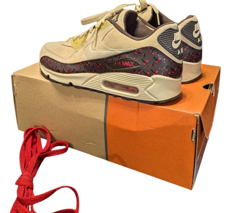2006 Nike Air Max 90 Leather Sneakers Cherries 314455-221