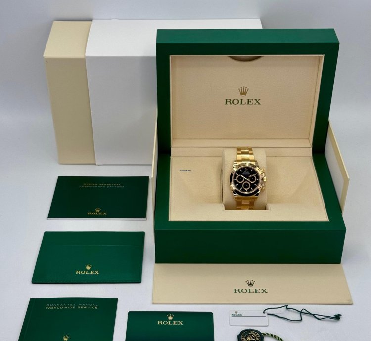 Rolex Daytona New 2025 Daytona 40mm 126508 18k Yellow Gold Black Dial