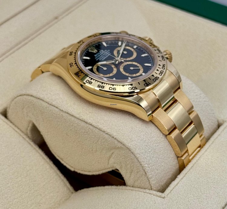 Rolex Daytona New 2025 Daytona 40mm 126508 18k Yellow Gold Black Dial