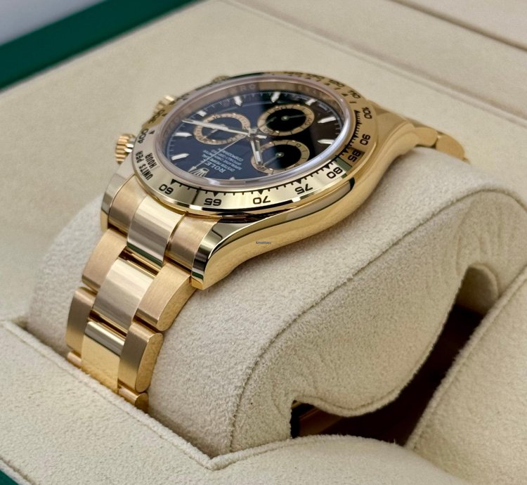 Rolex Daytona New 2025 Daytona 40mm 126508 18k Yellow Gold Black Dial