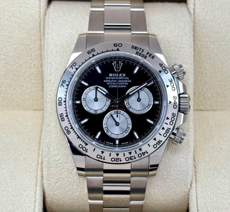 Rolex Daytona New 2025 Daytona 40mm 126509 White Gold Black Dial