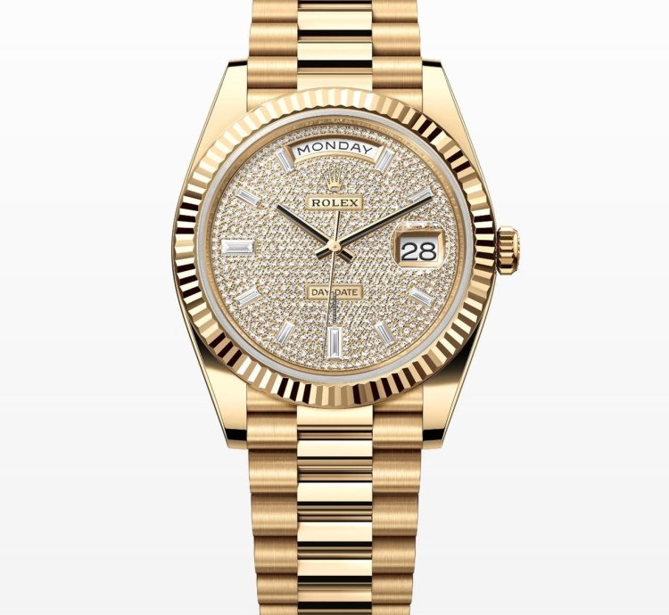 Rolex Day-date 40 Paved Diamond Dial Unworn