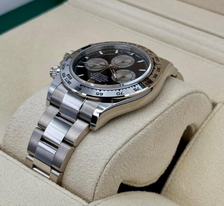 Rolex Daytona New 2025 Daytona 40mm 126509 White Gold Black Dial