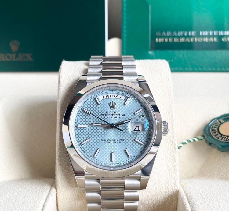 Rolex Day-date 40 Plat Day-date 40 Blue Motif Index