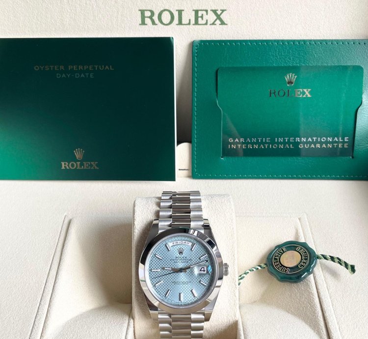 Rolex Day-date 40 Plat Day-date 40 Blue Motif Index