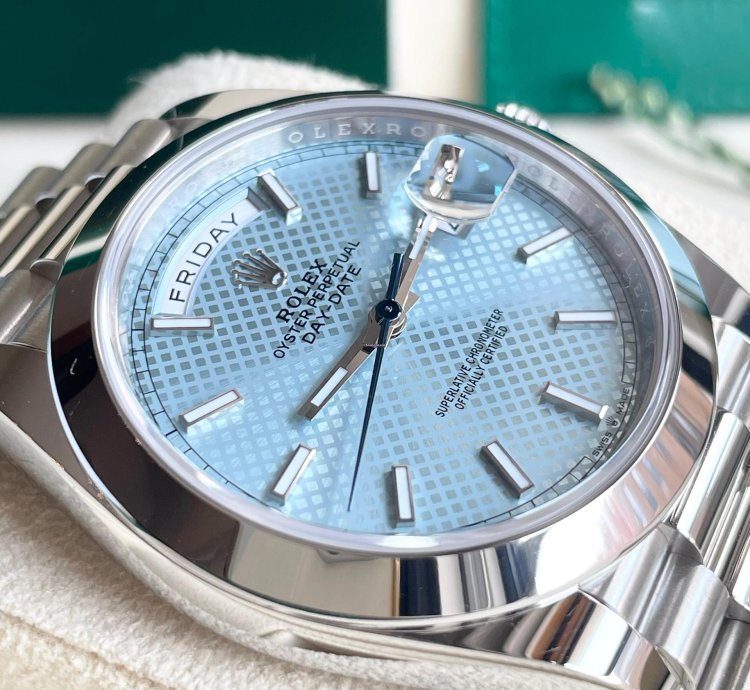 Rolex Day-date 40 Plat Day-date 40 Blue Motif Index