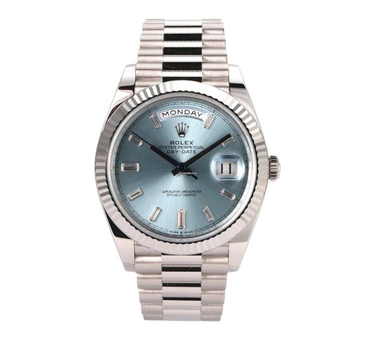 Rolex Day-date 40 Platin Ref 228236 Eisblau Diamand