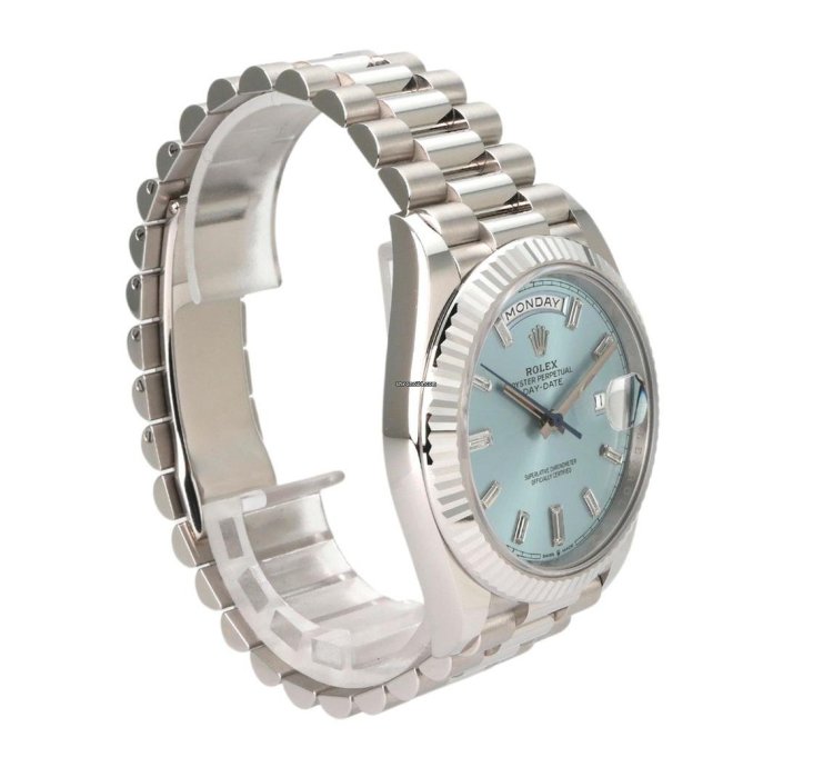 Rolex Day-date 40 Platin Ref 228236 Eisblau Diamand