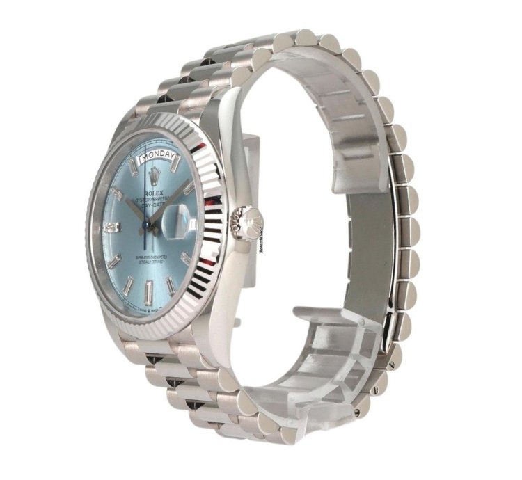 Rolex Day-date 40 Platin Ref 228236 Eisblau Diamand