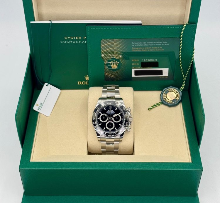 Rolex Daytona New 2025 Rolex Daytona 40mm 126500ln Stainless Steel Black Dial
