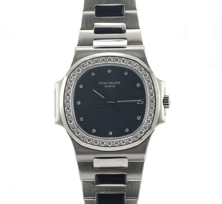 Patek Philippe Nautilus Platinum Original Diamonds Ref 3800 3p