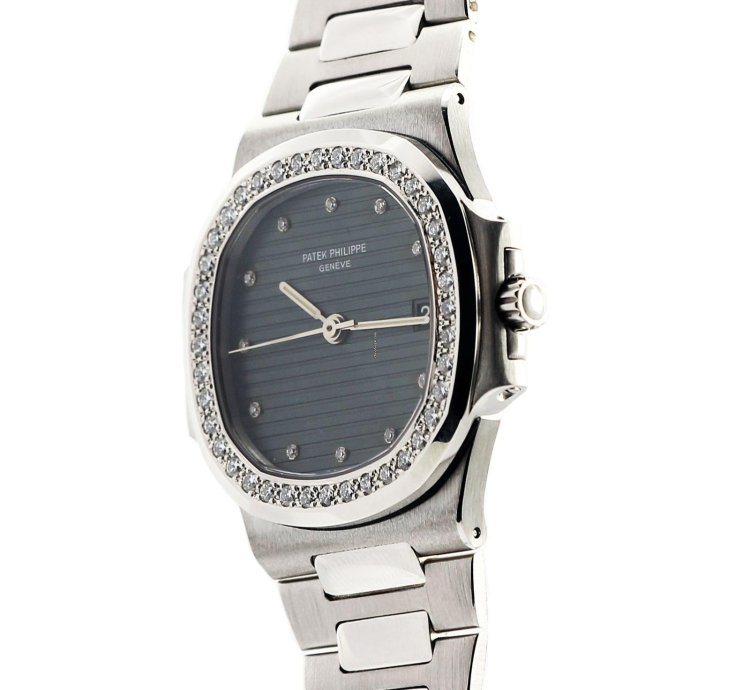 Patek Philippe Nautilus Platinum Original Diamonds Ref 3800 3p