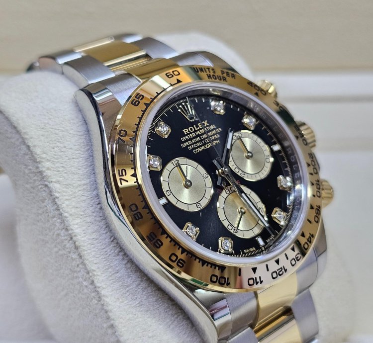 Rolex Daytona New Black Dial With Diamonds