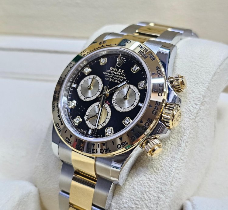 Rolex Daytona New Black Dial With Diamonds