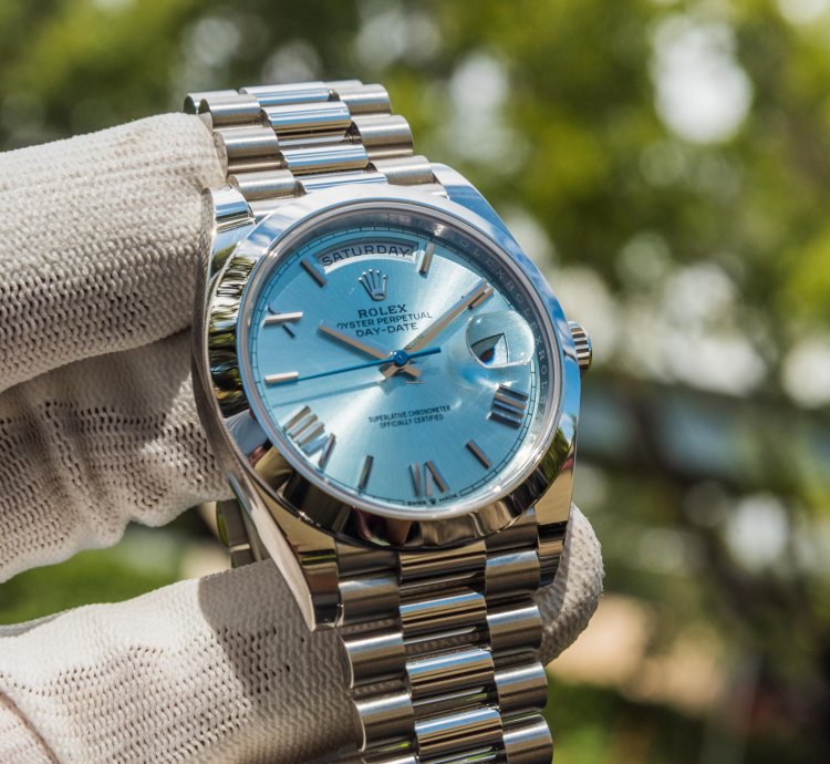Rolex Day-date 40 Platinum Day-date 40mm Ice Blue Dial - Roman Numerals