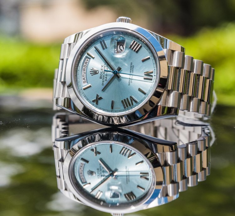 Rolex Day-date 40 Platinum Day-date 40mm Ice Blue Dial - Roman Numerals
