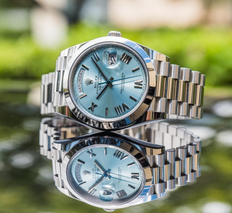 Rolex Day-date 40 Platinum Day-date 40mm Ice Blue Dial - Roman Numerals