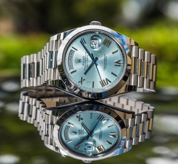 Rolex Day-date 40 Platinum Day-date 40mm Ice Blue Dial - Roman Numerals