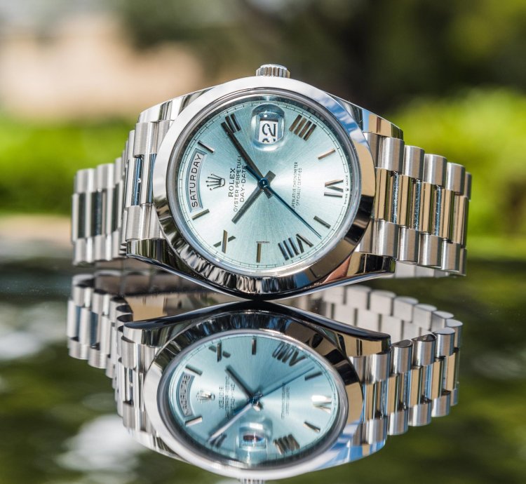Rolex Day-date 40 Platinum Day-date 40mm Ice Blue Dial - Roman Numerals